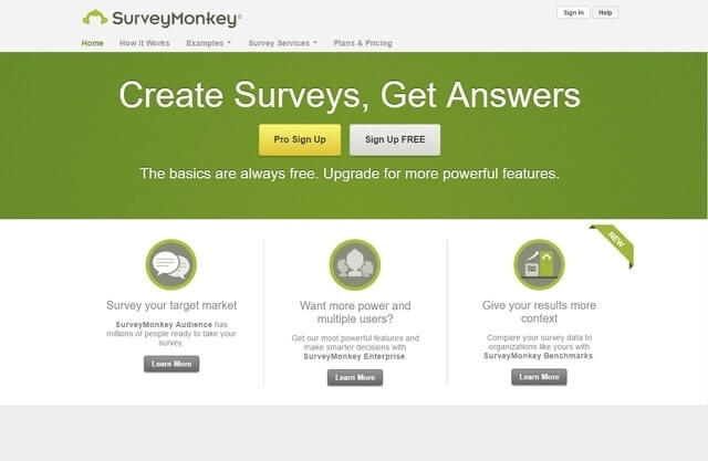 Surveymonkey có thể tiếp cận đến nhiều đối tượng mục tiêu