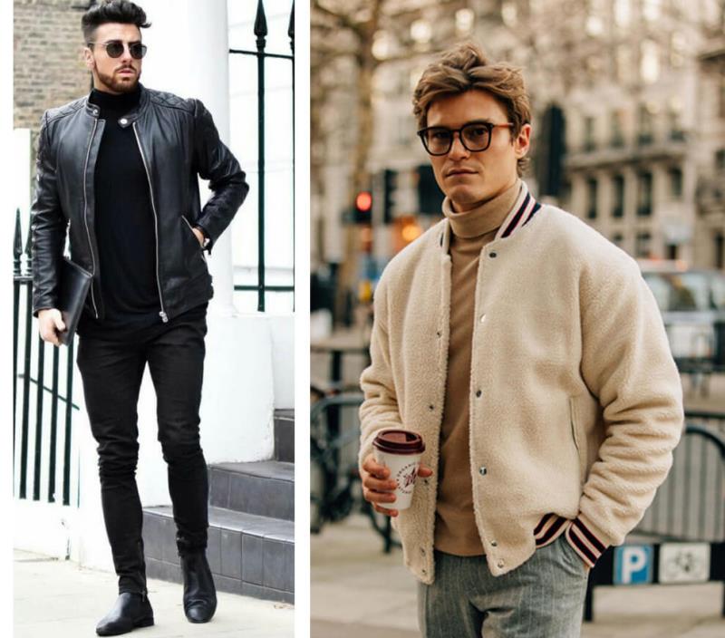 Kết hợp giữa Sweater nam và áo Bomber
