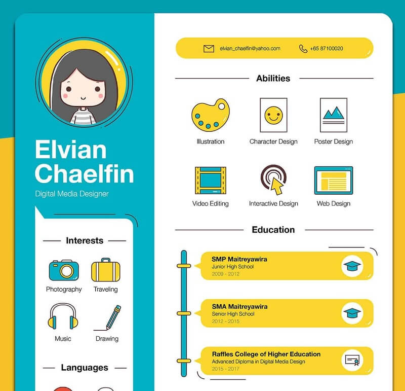Màu sắc để tạo CV bằng Infographic