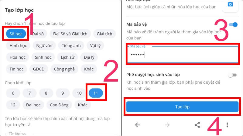 SHub Classroom cho phép tạo và quản lý lớp học dễ dàng