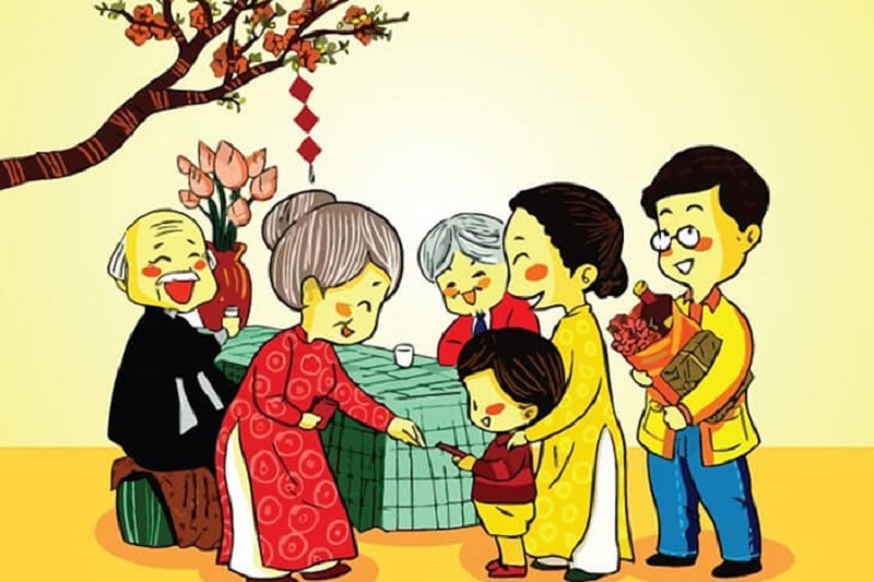 Chúc tết và lì xì