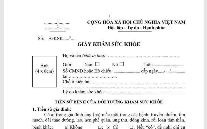 Thông tin tiền sử bệnh lý