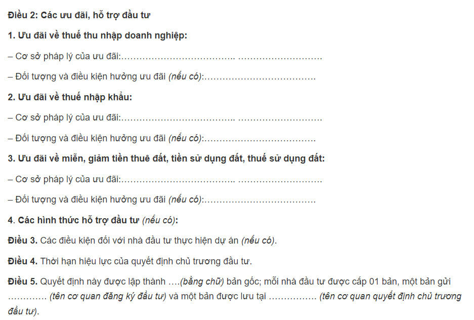 Trình bày đầy đủ các thông tin trong phần kết