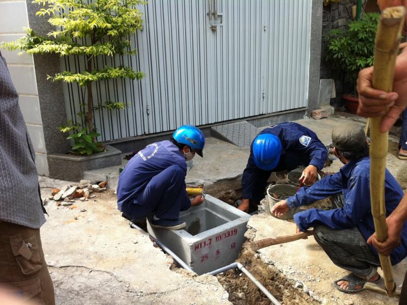Tiến hành thi công đấu nối cống thoát nước