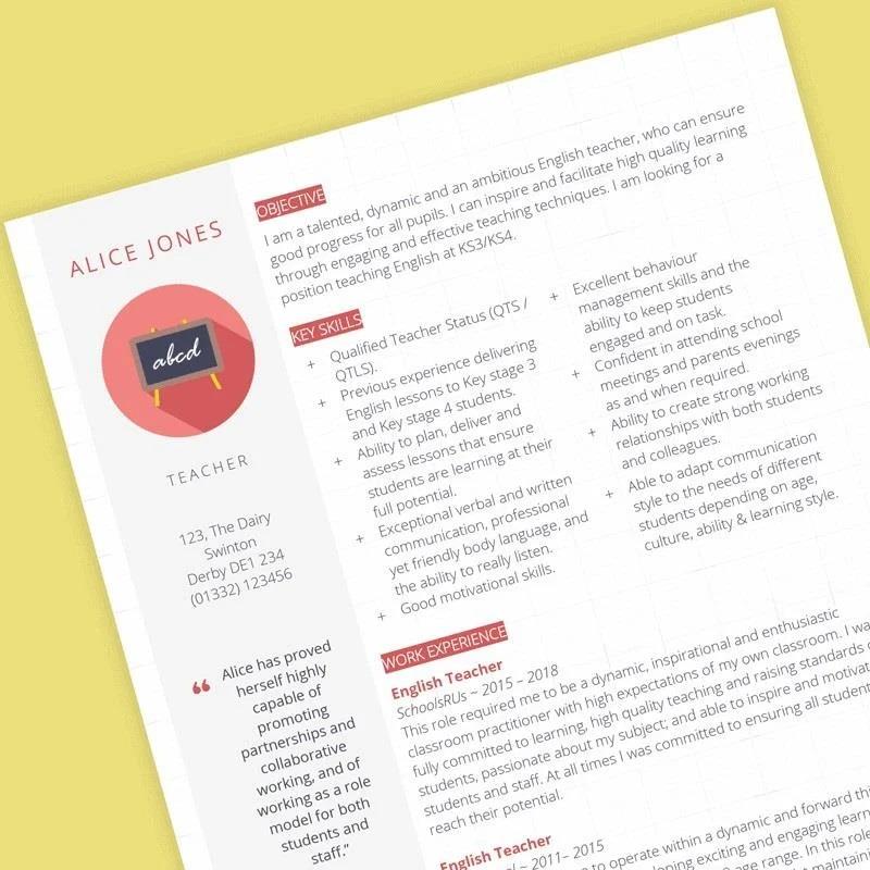 Viết từng phần trong CV tiếng Anh Teaching Assistant