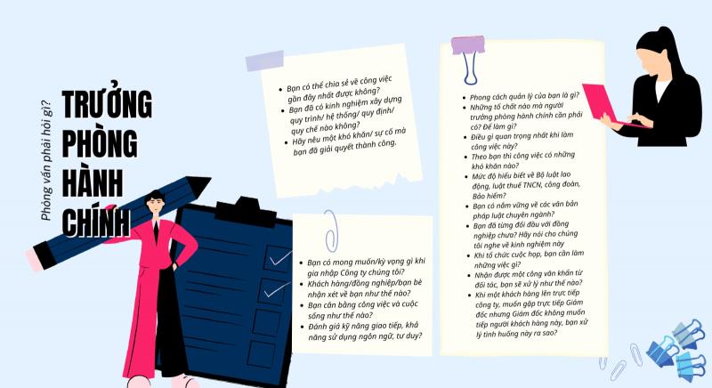 Câu hỏi phổ biến dành cho lĩnh vực hành chính nhân sự khi tuyển dụng