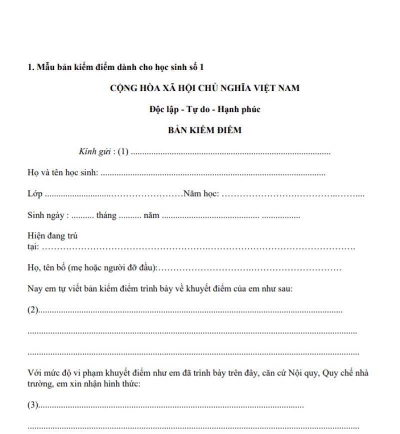 Nêu rõ vấn đề cần kiểm điểm