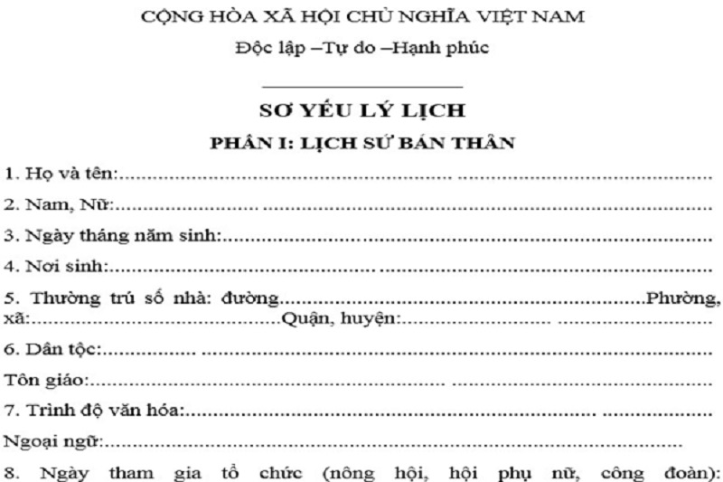 Những lưu ý khi viết trình độ học vấn trong Sơ yếu lý lịch