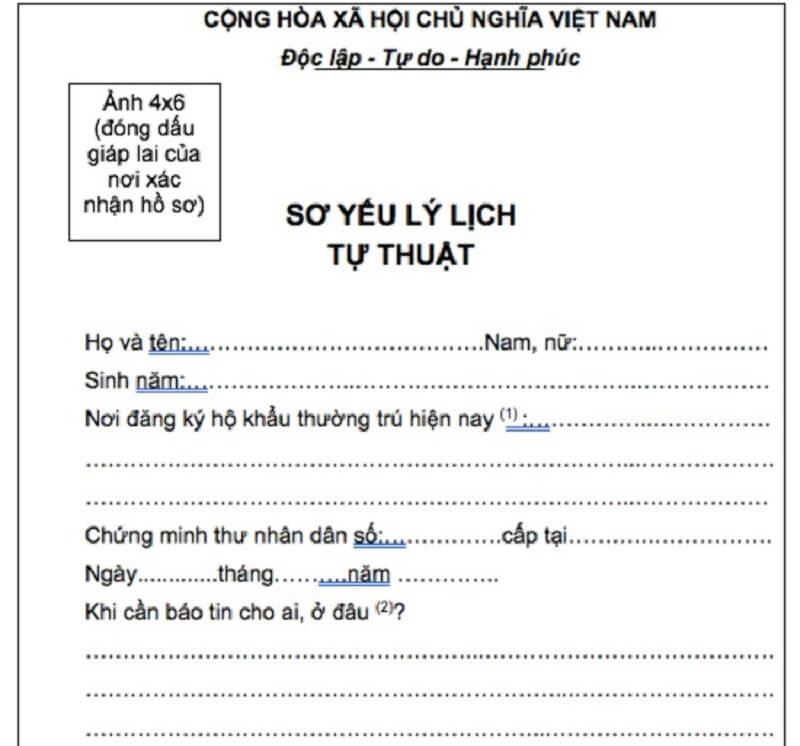 Ưu điểm của sơ yếu lý lịch đánh máy