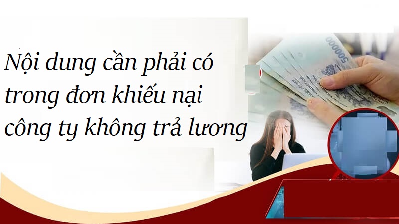 Nội dung cần có trong đơn khiếu nại vấn đề không được công ty trả lương