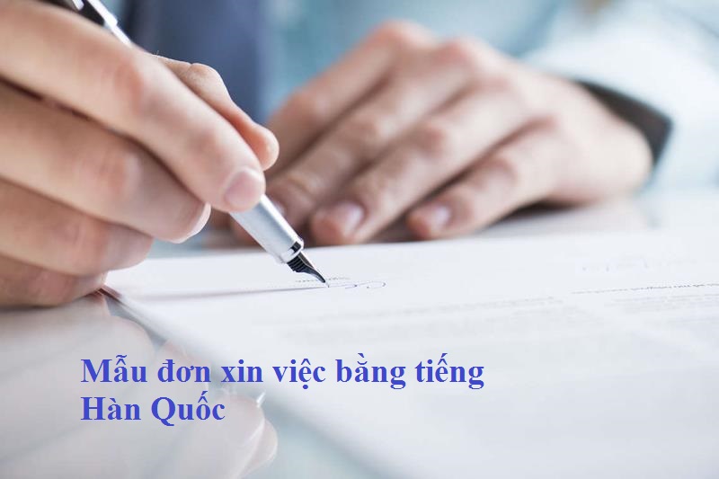 Mẫu đơn xin việc bằng tiếng Hàn Quốc