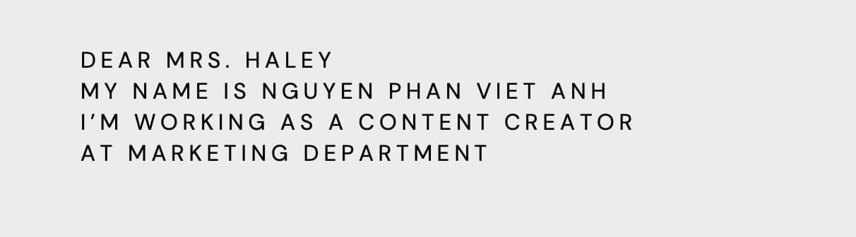 Viết phần tiêu đề đơn xin nghỉ việc tiếng Anh như thế nào