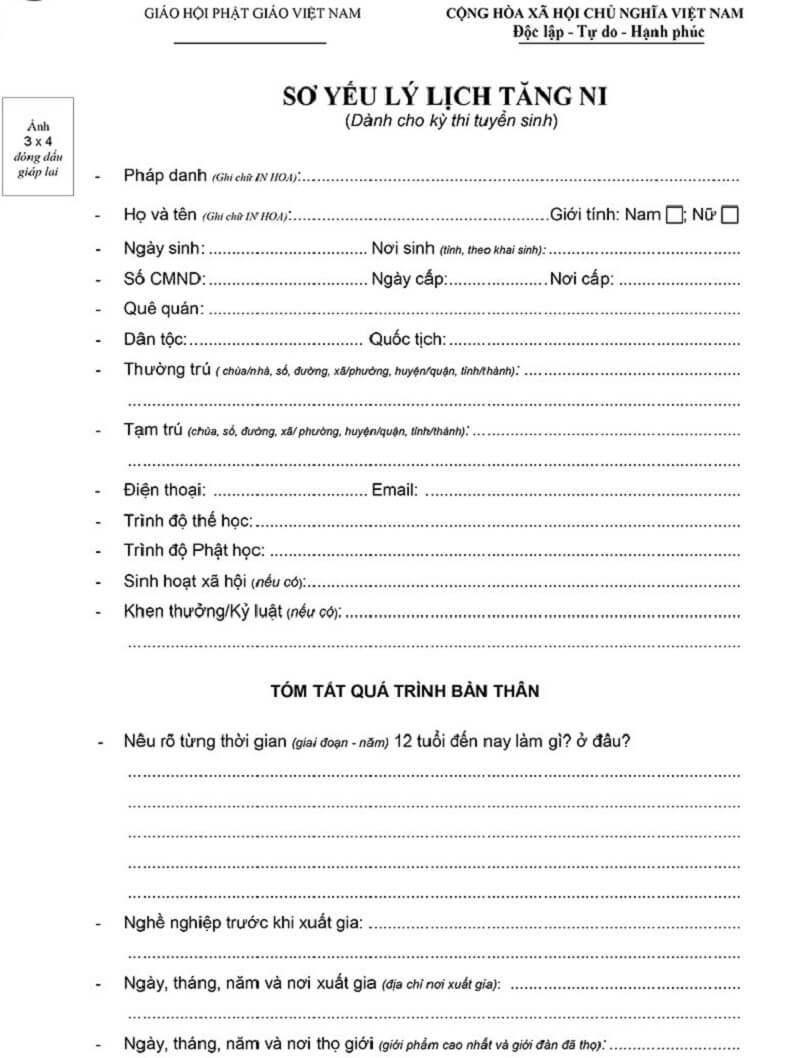 Cách viết Quá trình bản thân