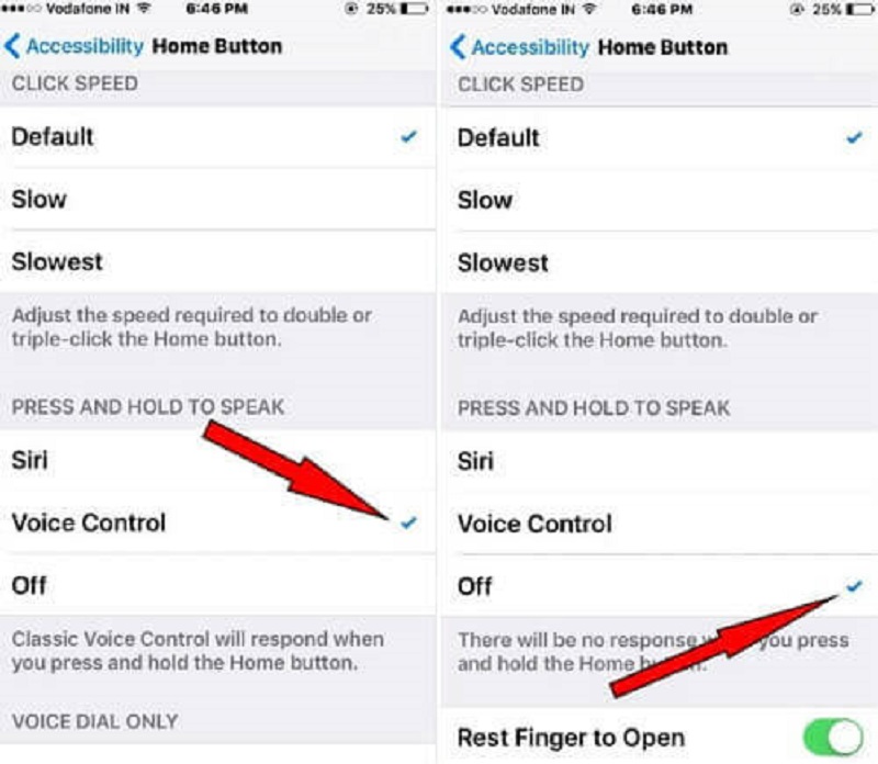 Cài đặt Voice control 