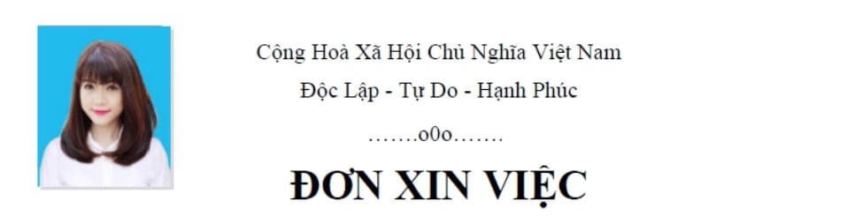 Xác định bố cục đơn xin việc
