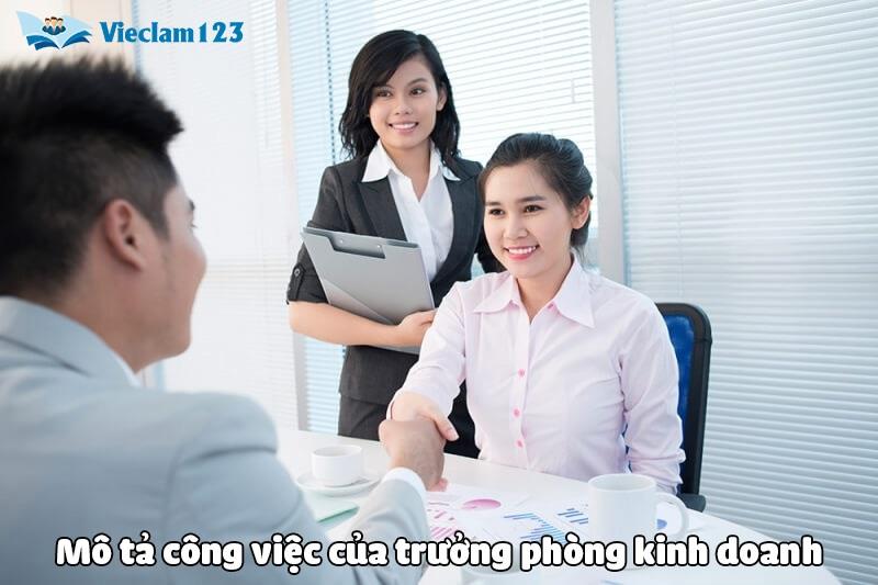 Mô tả công việc của trưởng phòng kinh doanh