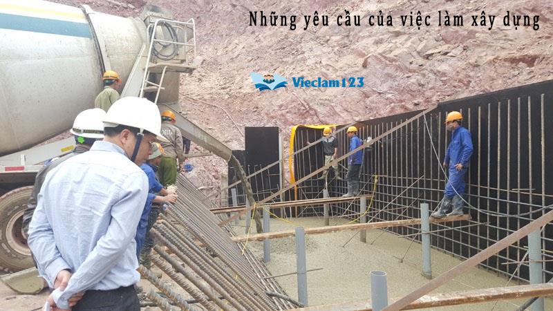 Những yêu cầu của việc làm xây dựng Những yêu cầu của việc làm xây dựng