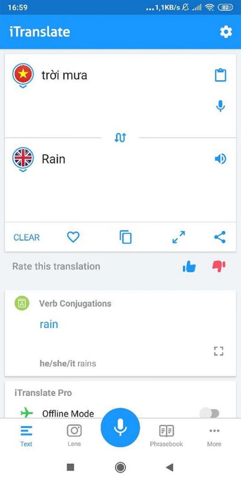 iTranslate là phần mềm dịch Tiếng Anh trên điện thoại di động sát ngữ cảnh nhất 