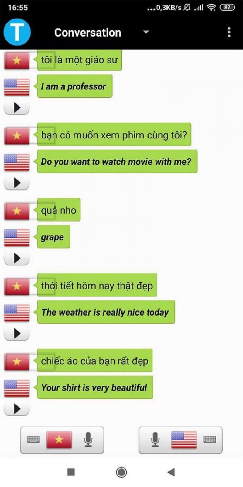 Voice Translator hỗ trợ dịch qua giọng nói