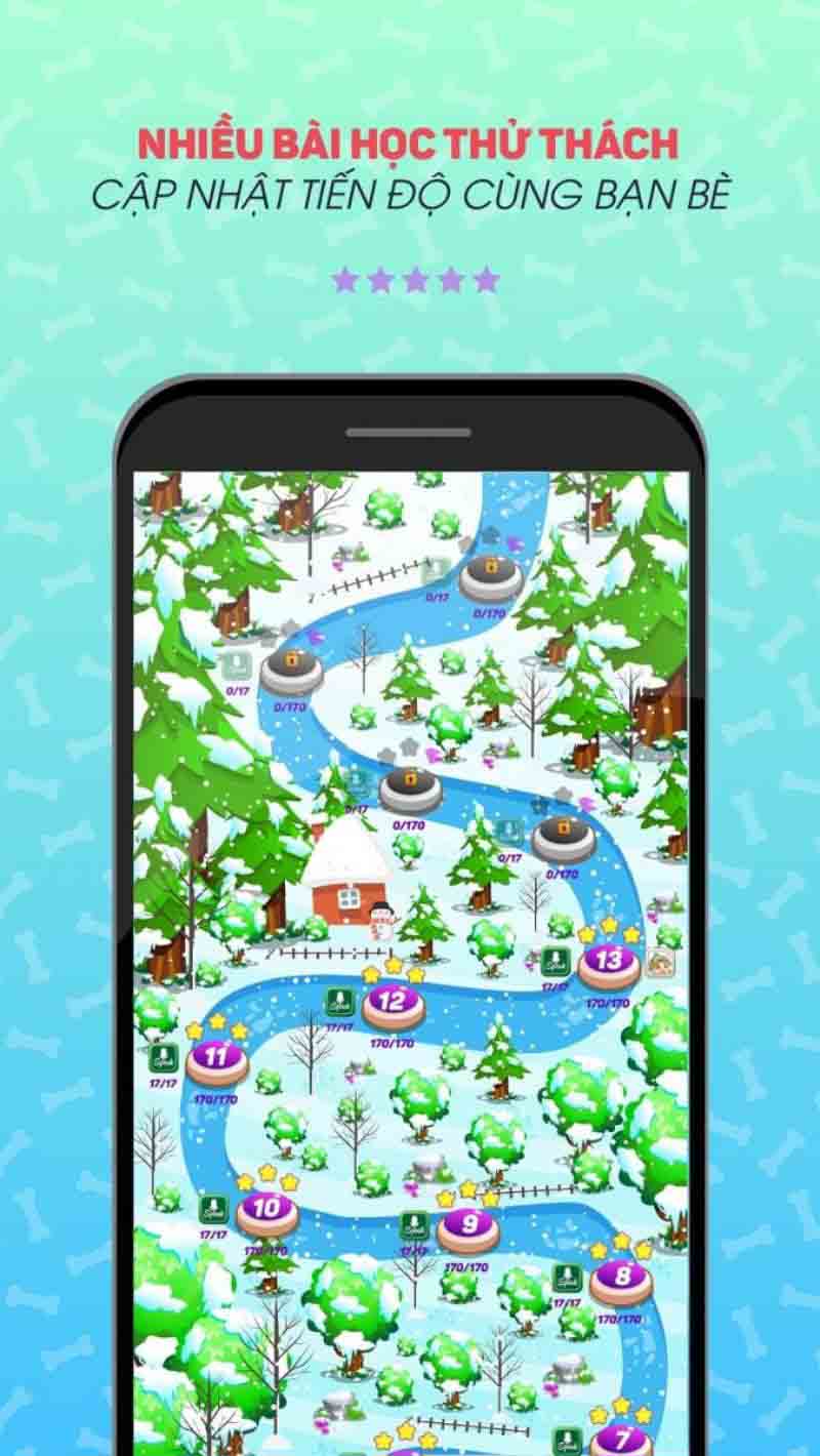 Phần mềm tự học Tiếng Anh Bucha chủ yếu sử dụng game để dạy học