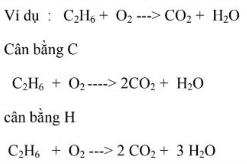 phương pháp cân bằng phản ứng đốt cháy các chất hữu cơ
