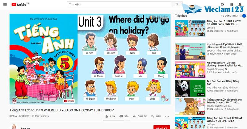 Tiếng Anh lớp 5 Tiếng Anh lớp 5