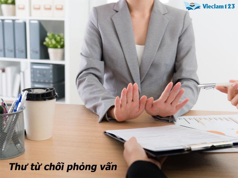 Thư từ chối phỏng vấn