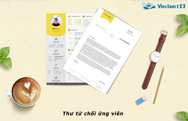 Thư từ chối ứng viên