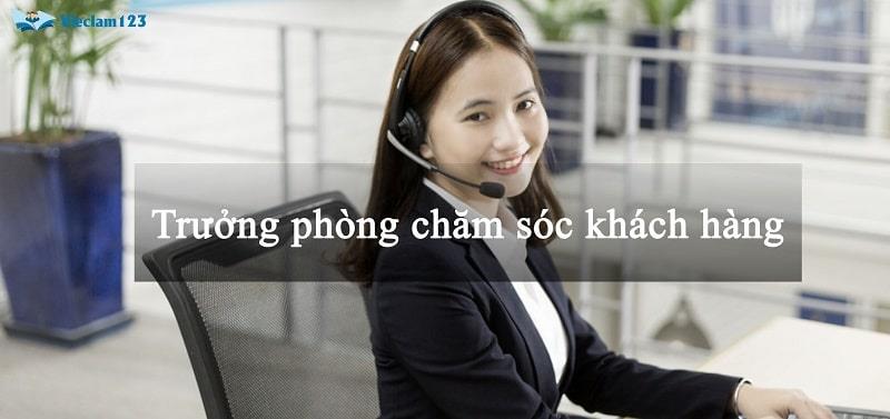 Trưởng phòng chăm sóc khách hàng