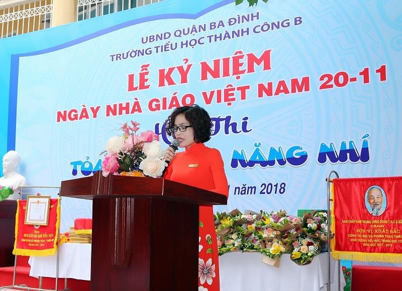 Trường tiểu học Thành Công B trong lễ kỷ niệm ngày nhà giáo việt nam