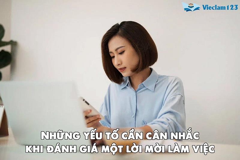 Những yếu tố cần cân nhắc khi đánh giá một lời mời làm việc