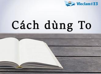 Cách dùng To