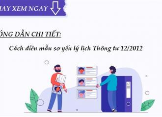 mẫu sơ yếu lý lịch theo thông tư 12/2012