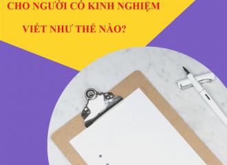 Cover letter cho người đã có kinh nghiệm