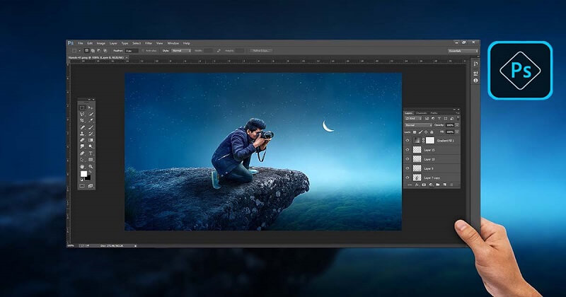 cách xóa chữ trên ảnh bằng photoshop