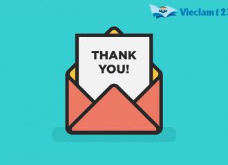 Thư cảm ơn bằng tiếng Anh