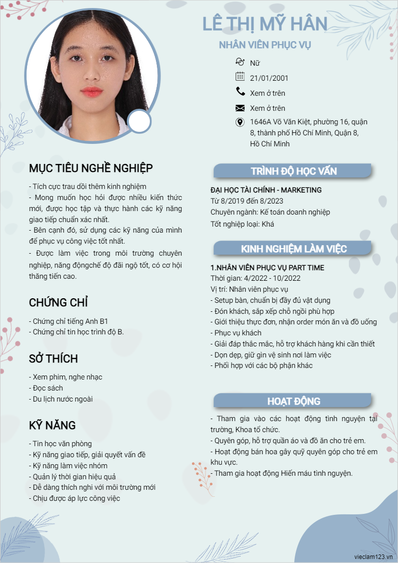 ảnh cv