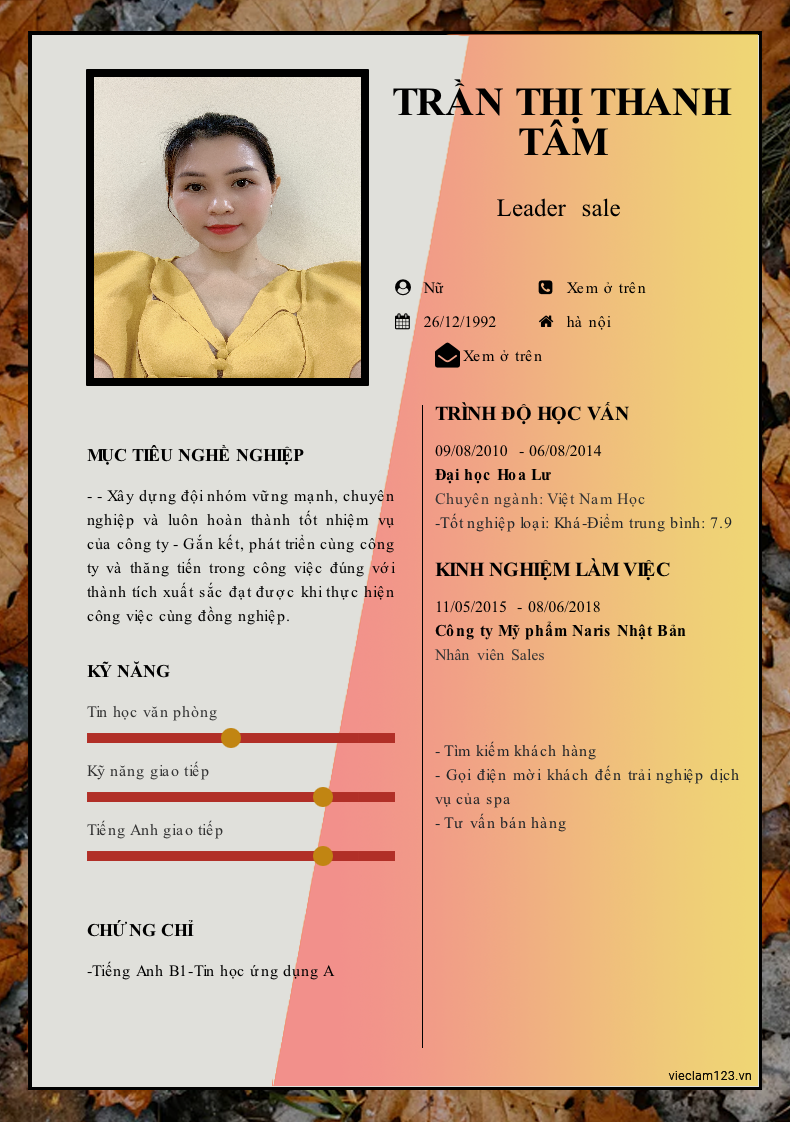 ảnh cv