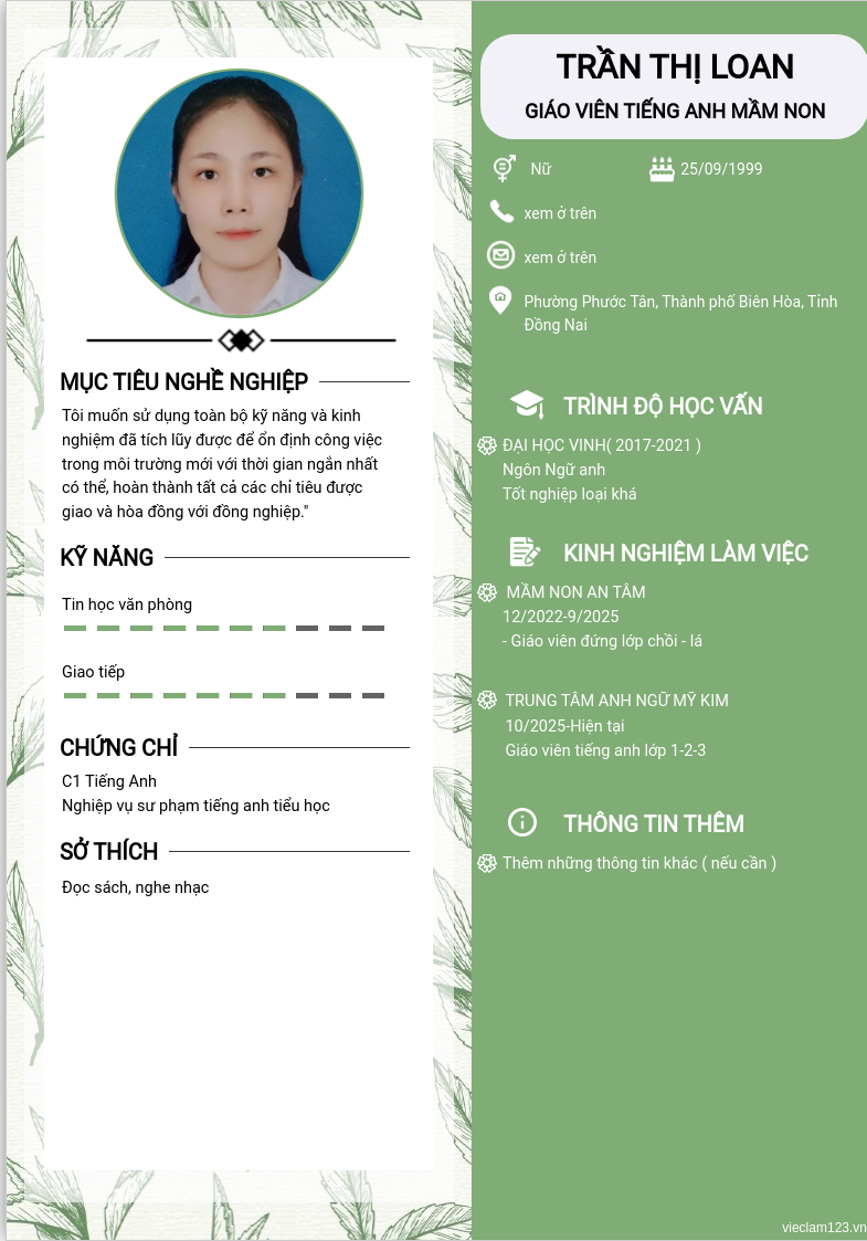 ảnh cv