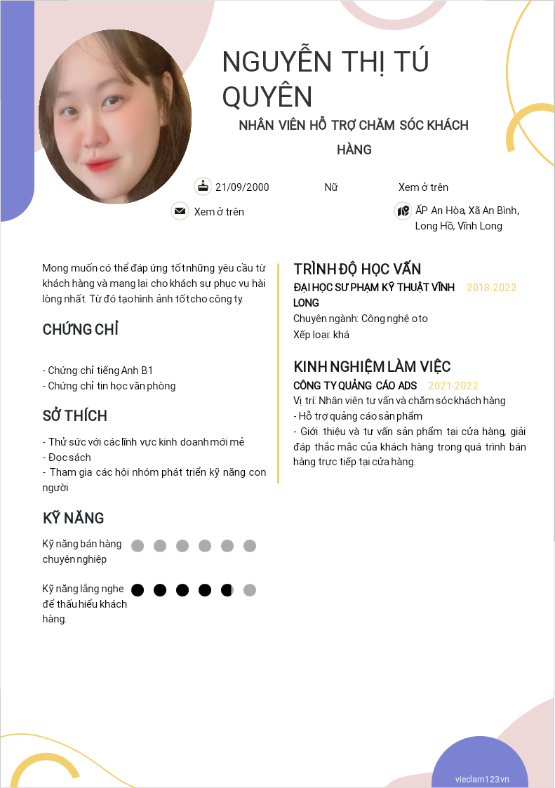 ảnh cv