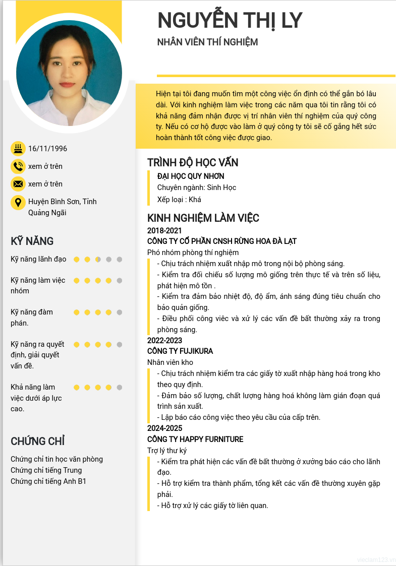 ảnh cv