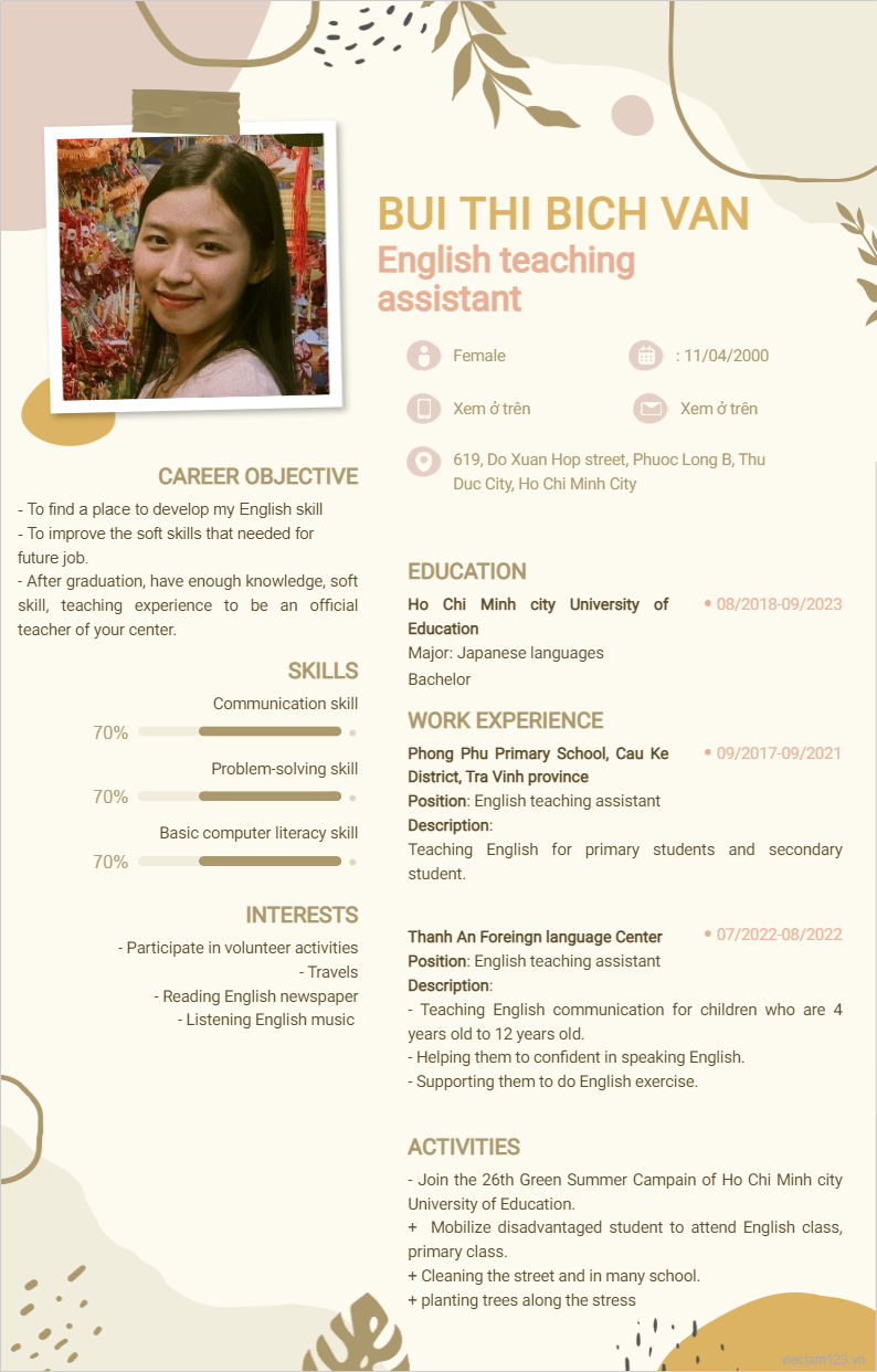 ảnh cv