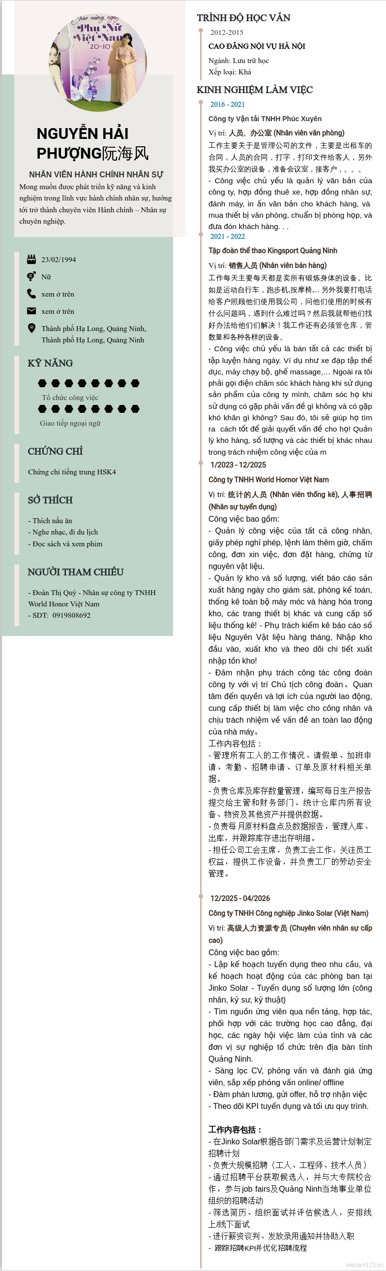 ảnh cv