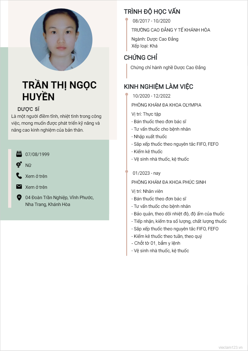 ảnh cv