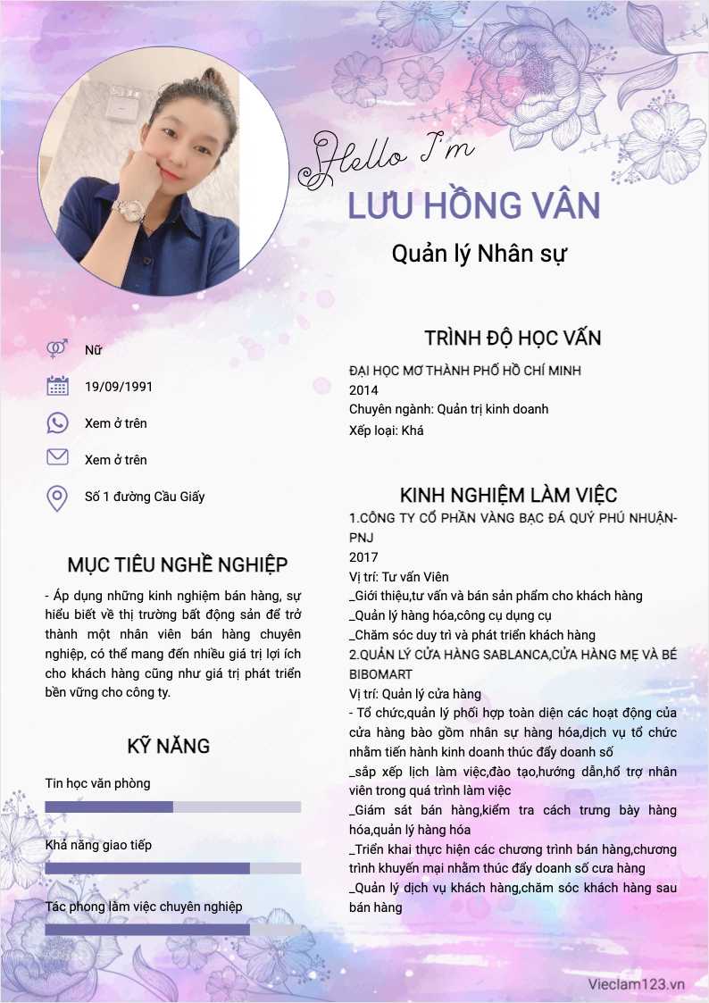 ảnh cv