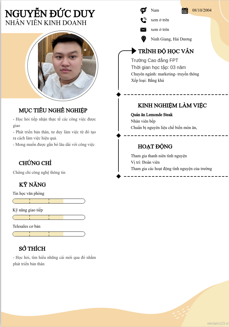 ảnh cv