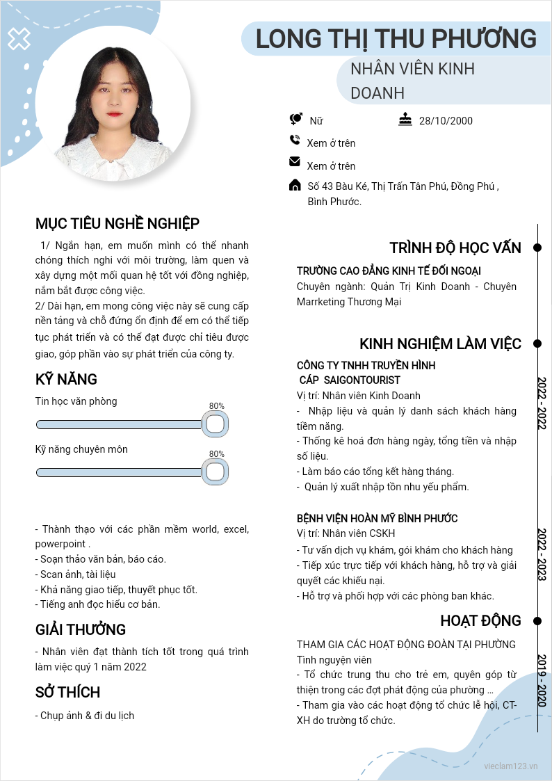 ảnh cv