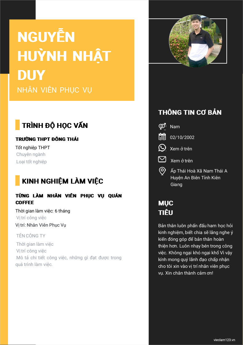 ảnh cv