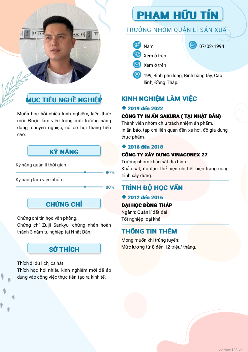 ảnh cv