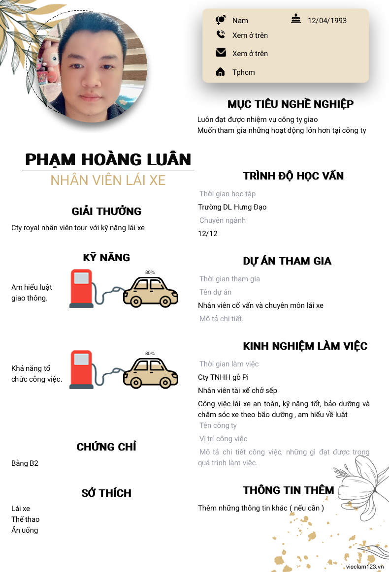 ảnh cv